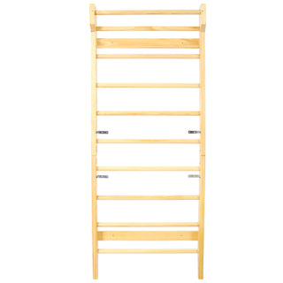 Swedish Ladder, Stall Bars Set For Physical Therapy & Gymnastics - Natural
