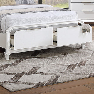 Bed With LED Lights Panel Headboard And Footboard Frame