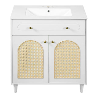 Modern Bathroom Vanity With Sink, Cabinet With Adjustable Shelf