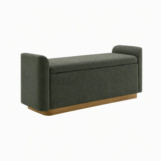 Upholstered Storage Bench With Safety Hinge