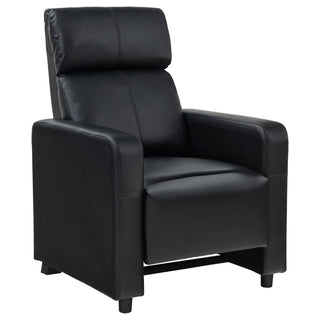 Warren - 5 Seater Home Theater With 4 Wedge Consoles Recliners And Storage Consoles - Black