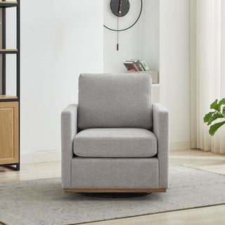Square Upholstered Swivel Accent Chair