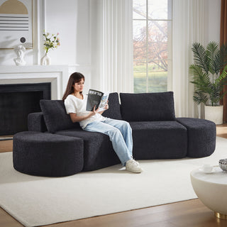 V - Shaped Modular Sofa Set With 3 Pillow