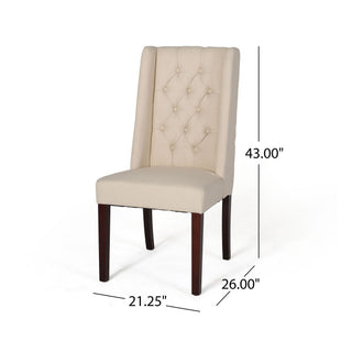 Sophisticated Tufted Dining Chair With High Back Design