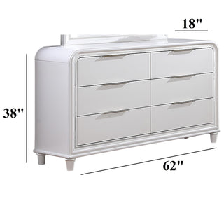 Dresser 6 Drawers - White