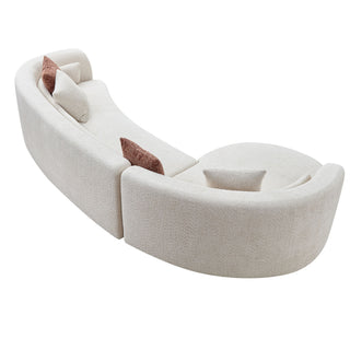 Curved Sectional Sofa, L - Shape Modular Chaise