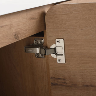 Wall Mounted Bathroom Vanity With Sink, 3 Soft Close Doors
