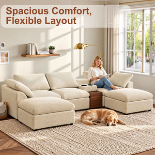 Modular Cloud Couch With Storage Console