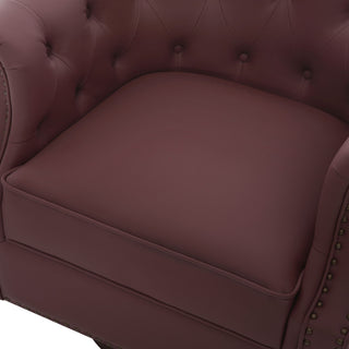 360° Swivel Accent Chair With Curved Back