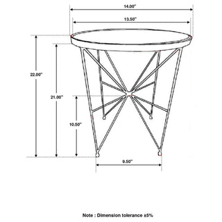 Sidney - Round Side Table - Green