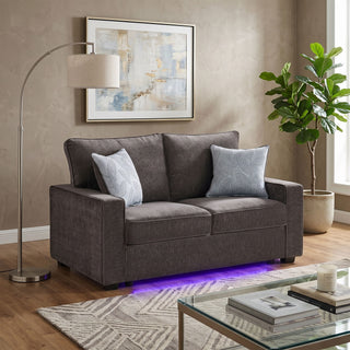 Rita - Loveseat, LED Base Lighting, Cushions And 2 Accent Pillows
