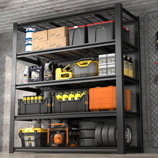 Garage Storage Rack, 5 Layer Adjustable Shelving Unit For Warehouse - Black