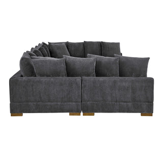 Large Seating Modular Sleeper Sectional - Dark Gray