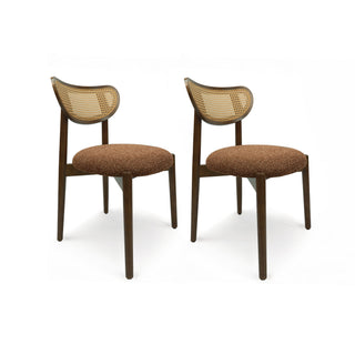 Rattan Side Dining Chairs For Kitchen (Set of 2)