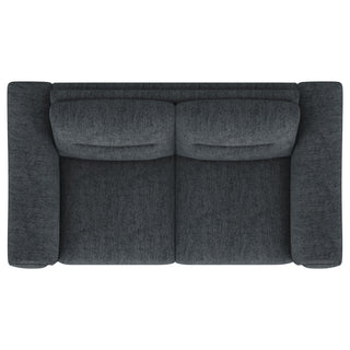 Oberle - Upholstered Sloped Track Arm Loveseat - Charcoal