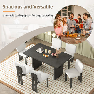 Dining Table Set For 6 With Upholstered Chairs