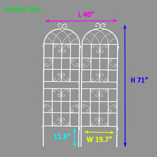 Metal Garden Rustproof Trellis For Climbing Plants Outdoor Flower Support