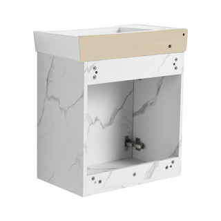 Modern Bathroom Vanity With Ceramic Basin, Wall Mounted Floating Sink Combo, Storage Cabinet