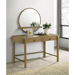 Benson - 2 Drawer Vanity Desk Makeup Table - Sand