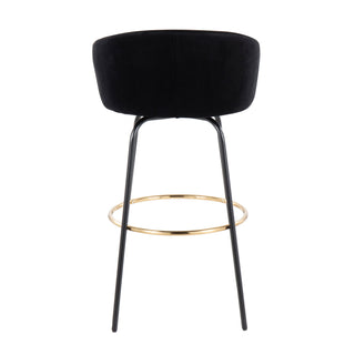 Claire - Contemporary / Glam Barstool With Footrest (Set of 2)