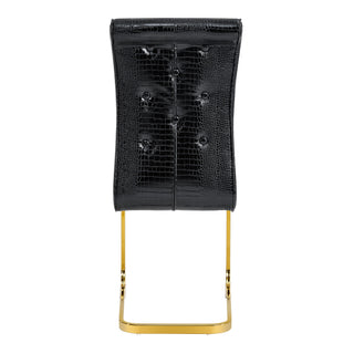 Elegant Design Alligator Skin Upholstered Dining Chairs