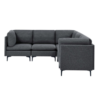Upholstered Modular Sectional With Tall Legs