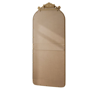 Full Body Arched Mirror With Vintage Carved Applique