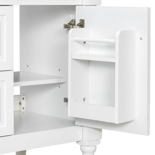 Freestanding Bathroom Vanity With Sink, Adjustable Shelf & Flip Drawer