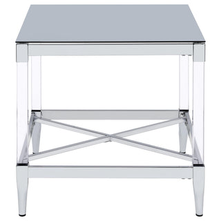 Wallingsford - 2 Piece Square Coffee And End Table Set - Chrome