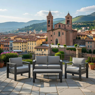 Outdoor Patio Set All-Weather With Thick Cushions