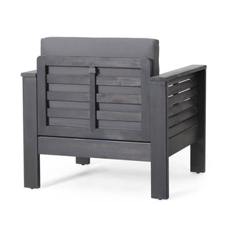 Slat Design Club Chairs With Cushions
