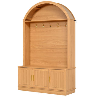 Arched Top Hall Tree With 5 Hooks