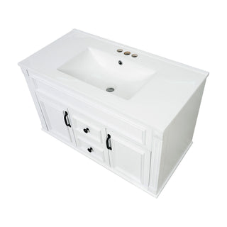 French Simple Style Wall Mounted Bathroom Cabinet With Sink