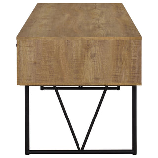 Vellun - 4 Drawer Writing Desk - Mango Color