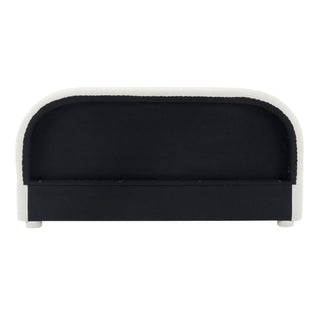Upholstered Simple Modern Bedroom Bed With Curved Headboard
