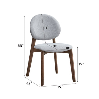 Hadasa - 5 Pieces Dining Room Set - Light Gray / Walnut