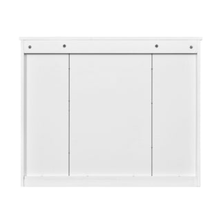 Wall Mounted Bathroom Cabinet With Mirror And 5 Shelves, Rectangular Design