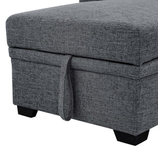 Upholstered Sectional & Pull Out Bed And Chaise Storage