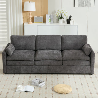 Cozy Upholstered 3 Seater Sofa With Double Cushion