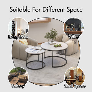 Round Nesting Coffee Table (Set of 2)