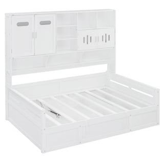 Daybed With All-In-One Cabinet And Shelf