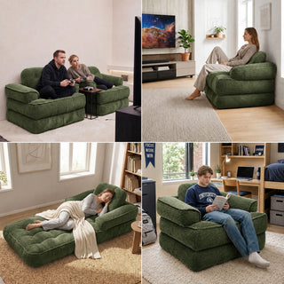 Convertible 2 In 1 Armrest Sofa For Bedroom