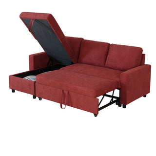 L - Shaped Convertible Sofa Bed With Storage Chaise