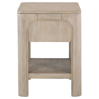 Flores - 1 Drawer Nightstand With Dual USB Ports - Mango Color