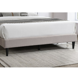 Bed With Nailhead Trim Accents, Upholstered Platform Frame