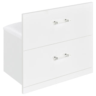 Kerr - 2 Drawer Makeup Vanity Table With Mirror And Stool