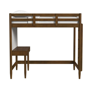 Malibu - Full Loft Bed - Walnut