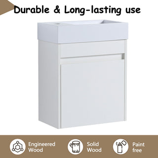 Sink Floating Bathroom Vanity With Soft Close Cabinet Door