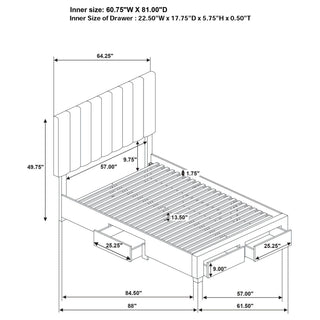 Orisa - 4 Drawer Storage Bed