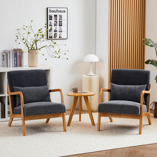 Accent Arm Chair With Pillow Upholstered